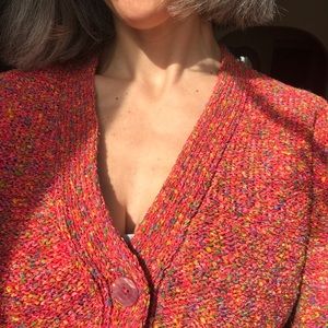 Aritzia rainbow crop cardigan